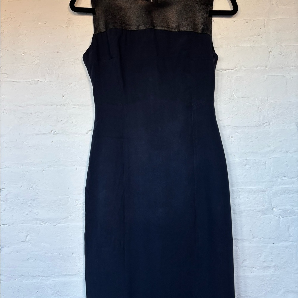 Burberry Navy Strapless Dress